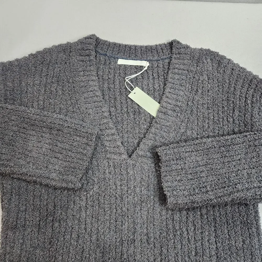 NWT $228 One Grey Day Sweater Gray Textured‎ Knit Women's Sz Small